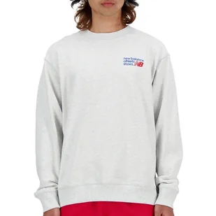Bluza New Balance MT41547AHH - szara - Bluzy męskie - miniaturka - grafika 1