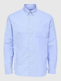 Camicia Oxford Uomo Selected Oxford Basic Celeste - Koszule męskie - miniaturka - grafika 1