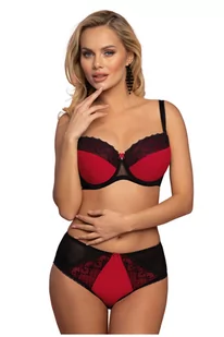 Biustonosz VENA VB-446 full cup usztywniany (kolor czerwony/czarny, rozmiar 90C) - Biustonosze - miniaturka - grafika 3