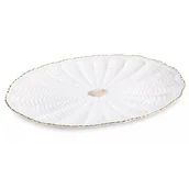 Tace i patery - Patera EUROFIRANY Gaia 41 x 28 x 3 cm Kremowo-złoty - miniaturka - grafika 1