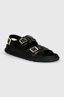 Sandały damskie - Birkenstock sandały skórzane Cannes damskie kolor czarny 1023955 - miniaturka - grafika 1
