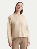 Swetry damskie - Marc O'Polo Sweter 408 6121 60463 Beżowy Regular Fit - miniaturka - grafika 1