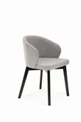 Krzesła - Flavio 5 krzesło tapicerowane szare nogi czarne - miniaturka - grafika 1
