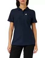 Koszulki i topy damskie - Carhartt Damska koszulka polo z krótkim rękawem o średnim kroju, z krótkim rękawem, niebieski morski, XS - miniaturka - grafika 1