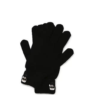 Rękawiczki - Karl Lagerfeld Rękawiczki K/Ikonik Patch Knit | z dodatkiem wełny i kaszmiru - grafika 1