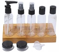 Kosmetyczki, organizery i kuferki - Zestaw pojemników podróżnych na kosmetyki do samolotu kosmetyczka 10 el - miniaturka - grafika 1