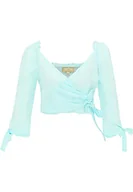 Koszulki i topy damskie - swirlie Damski top koronkowy 77133947, jasnoniebieski, L, jasnoniebieski, L - miniaturka - grafika 1