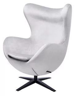 MeblujDom Fotel EGG SZEROKI VELVET BLACK Szary jasny HE-066.HM8.37.B - Fotele - miniaturka - grafika 1