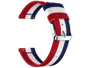 Pasek Welling nylon do Samsung Gear S3 /watch 46mm czerwono biało granatowy (22mm) - Akcesoria do smartwatchy - miniaturka - grafika 4
