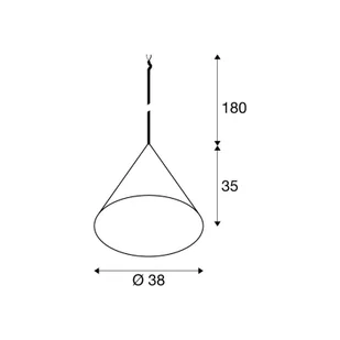 SLV Lampa wisząca Magico, możliwość ściemniania, czarny, salon / jadalnia, aluminium, nowoczesny - Lampy sufitowe - miniaturka - grafika 1