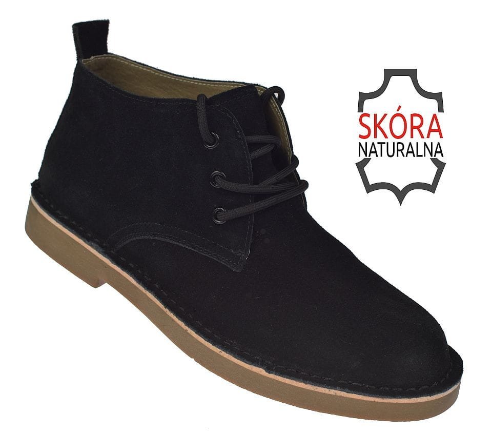 Trzewiki męskie skórzane JK/B-4-602 – skóra zamszowa rozm. 45