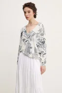 Swetry damskie - Desigual sweter KAWARTHA LAKES damski kolor beżowy lekki 24WWJF61 - miniaturka - grafika 1