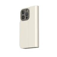 Etui i futerały do telefonów - Moshi Overture MagSafe - Skórzane etui 3w1 z klapką iPhone 15 Pro (Eggnog White) - miniaturka - grafika 1