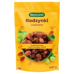 Bakalland Rodzynki sułtańskie 400 g - Bakalie - miniaturka - grafika 1