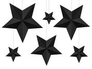 Ozdoby bożonarodzeniowe - Party Deco Dekoracja wisząca Gwiazdy - 6 szt. DWG1-010 - miniaturka - grafika 1