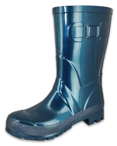 Beck Damskie kalosze Glossy, niebieski metalik, 36 EU