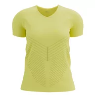 Bielizna sportowa męska - COMPRESSPORT Koszulka biegowa damska PERFORMANCE SS T-SHIRT green sheen - miniaturka - grafika 1