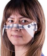 Przyłbice ochronne - Przyłbica mini maska ochronna na usta i nos wielokrotnego użytku uniwersalna kratka burberry - miniaturka - grafika 1