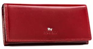Klasyczny portfel damski na karty i dokumenty poziomy z ochroną RFID Rovicky, czerwony - Portfele - miniaturka - grafika 1