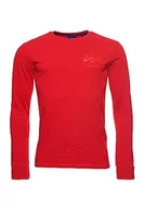 Koszulki męskie - Superdry VL Premium Goods Tonal Injection LS tee Koszulka męska, Rouge Red, 3XL - miniaturka - grafika 1