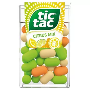 Tic Tac Drażetki o smaku owoców yuzu mandarynki cytryny oraz cytryny-limetki 18 g - Cukierki - miniaturka - grafika 1