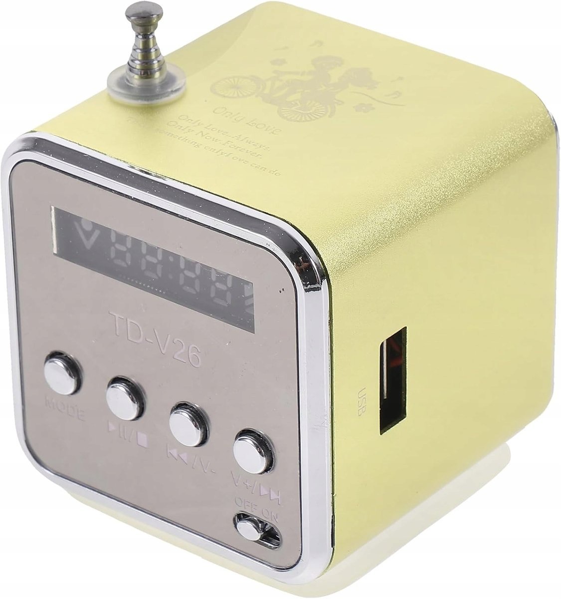 Głośnik Mini Przenośny Bezprzewodowy Radio MP3 Bluetooth USB Kolor zielony