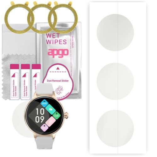 3x folia ochronna hydrożelowa MATOWA do Vector Smart VCTR-35 - apgo Smartwatch Hydrogel MATTE Protection Ochrona na ekran smartwatcha