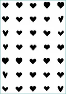 Zabawki kreatywne - Tatuaże tymczasowe zmywalne pixel heart icons, format A4 - miniaturka - grafika 1