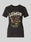 Koszulki i topy damskie - T-shirt w kroju regular fit z czystej Bawełna Model 'LUCY' - miniaturka - grafika 1