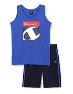 Spodenki damskie - Champion Chłopięcy Legacy Graphic Shop S/L T-shirt i długie szorty komplet, (Kobaltowy/granatowy), 5-6 lat - miniaturka - grafika 1