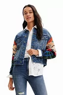 Kurtki damskie - Desigual Damska kurtka dżinsowa typu trucker, NIEBIESKI, M - miniaturka - grafika 1