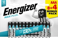 Baterie i akcesoria - Energizer Energizer LR03/12 Max Plus AAA 8+4 zdarma - miniaturka - grafika 1