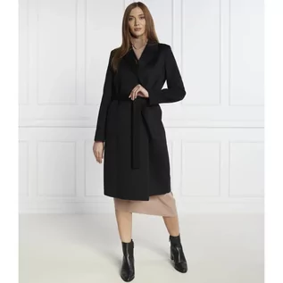 Płaszcze damskie - Calvin Klein Wełniany płaszcz | z dodatkiem kaszmiru - grafika 1