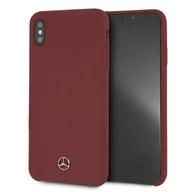 Etui i futerały do telefonów - Mercedes MEHCI65SILRE iPhone Xs Max czerwony/red hardcase Silicone Line - miniaturka - grafika 1