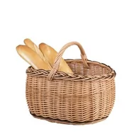 Torby i wózki na zakupy - Duży kosz na zakupy z wikliny ekologiczna torba robota ręczna rzemieślnicza kosz na grzyby  48x35 H28/40 cm - miniaturka - grafika 1