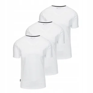 Komplet koszulek z dekoltem V i elastanem 3-pak - 3x biały V2 Z100 r. XXL - Koszulki męskie Komplet koszulek z dekoltem V i elastanem 3-pak - 3x biały V2 Z100 r. XXL - Koszulki męskie - miniaturka - grafika 1