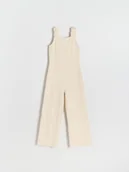 Sukienki i spódniczki dla dziewczynek - Reserved - Tweedowy kombinezon - złamana biel - miniaturka - grafika 1