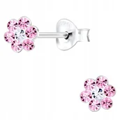Biżuteria dla dzieci - KOLCZYKI SREBRNE DLA DZIEWCZYNKI DZIECI KWIATKI SZTYFTY SREBRO 925 - miniaturka - grafika 1