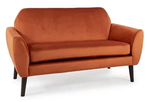 Sofa Mena Velvet Wenge / Bluvel 4215 Cynamonowy - Sofy i kanapy - miniaturka - grafika 1