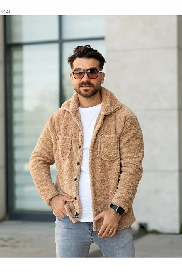 MIĘKKA KURTKA MĘSKA Z KIESZENIAMI W STYLU CASUAL M 5IA