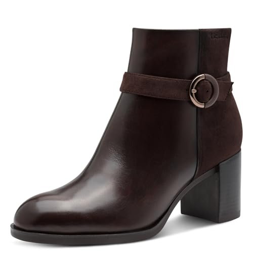 Tamaris Damskie botki na obcasie 1-25363-45, Mocca, 38 EU, Mocca, 38 EU