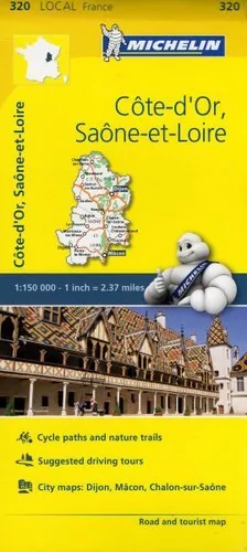 Michelin Côte-dOr, Saône-et-Loire, 1:150 000