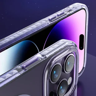 Kingxbar PQY Ice Crystal Series magnetyczne etui iPhone 14 Plus MagSafe różowo-niebieskie - Etui i futerały do telefonów - miniaturka - grafika 12