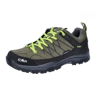 CMP Dziecięce buty Rigel Low Trekking WP, buty unisex dla dzieci i młodzieży, Olive Yellow Fluo, 40 EU - Buty dla chłopców - miniaturka - grafika 1