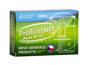 Favea ProbioLact forte N°12, Probiotyki z Prebiotykami, 30 kapsułek - Układ pokarmowy - miniaturka - grafika 1