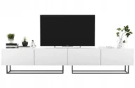 Szafki RTV - Szafka Rtv komoda Loft Industrialna biała 240 cm - miniaturka - grafika 1