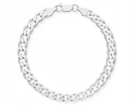 Bransolety męskie - Bransoletka Męska Srebrna Szeroka Pełna Splot Pancerka Srebro Rod 925 21 cm - miniaturka - grafika 1