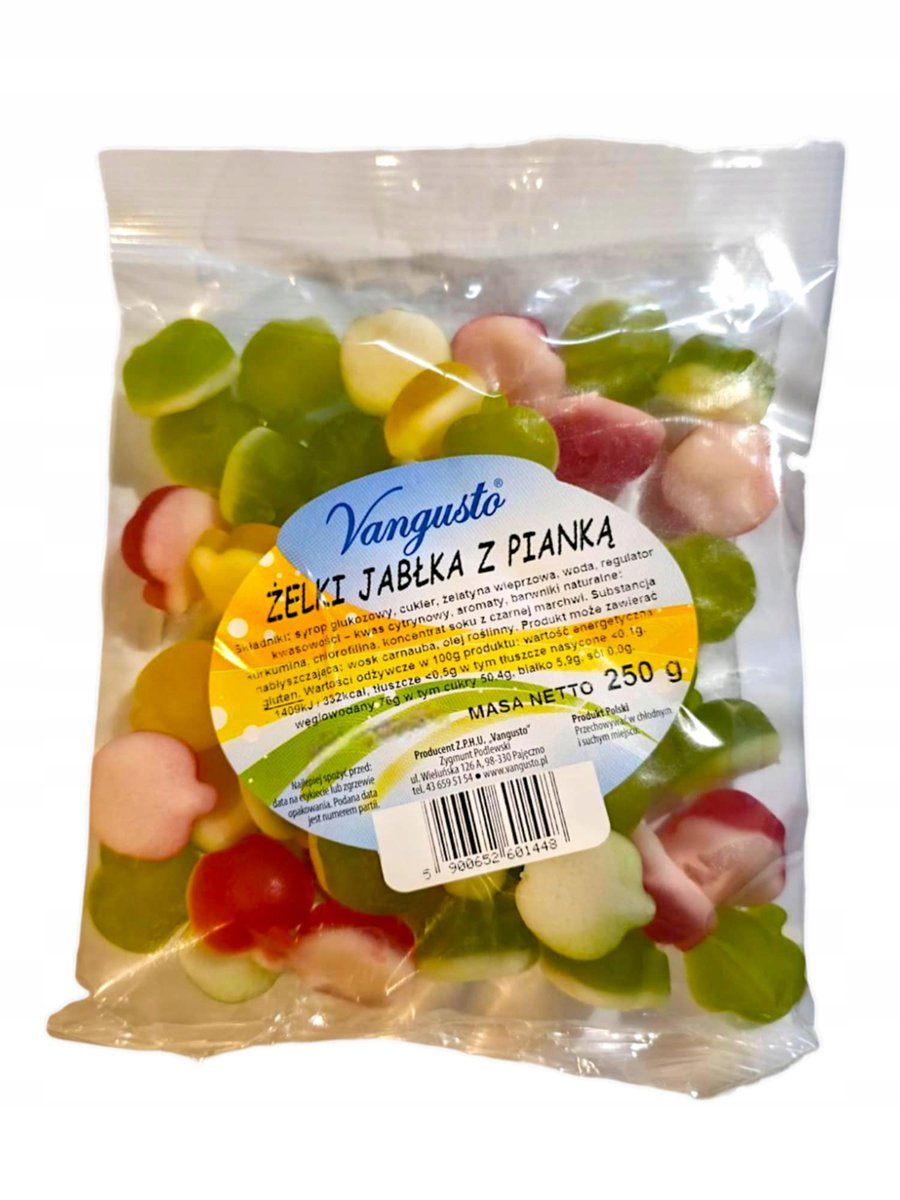 Żelki vangusto 250g jabłka z pianką