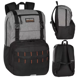 Plecak Coolpack Risk Grey/Black - Plecaki szkolne i tornistry - miniaturka - grafika 1