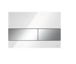 TECE Przycisk spłukujący square do WC szkło białe, przyciski chrom połysk 9.240.8 - Przyciski spłukujące - miniaturka - grafika 1